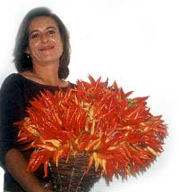 Manuela Lavado Sànchez mit einem "heißem Strauß"