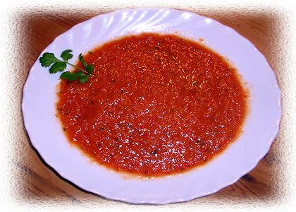 Spicy Gazpacho (pikante kalte Gemüsesuppe)