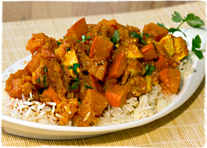 Kürbis-Chicken-Curry
