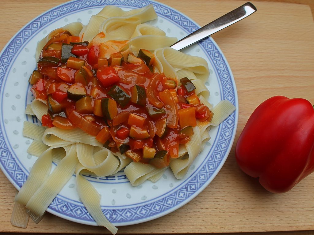Zucchini-Paprika-Gemüse
