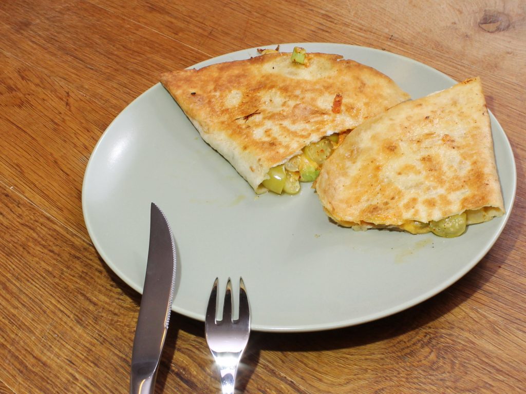 Tomatillo-Quesadillas