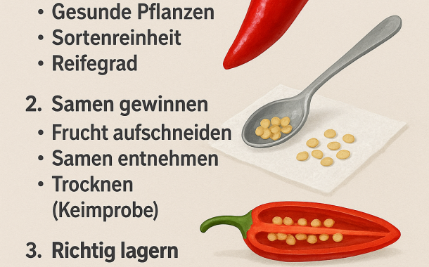 Eigenes Saatgut von Chilipflanzen gewinnen und richtig lagern