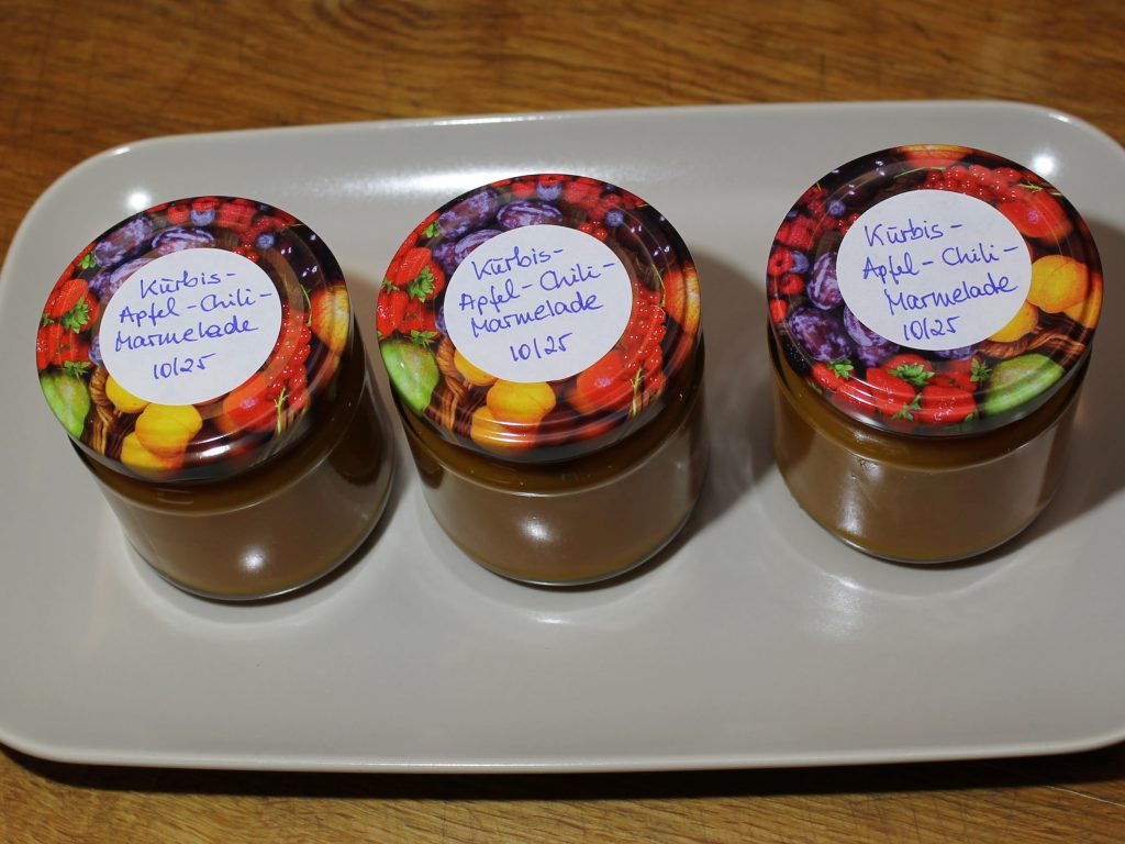 Kürbis-Apfel-Chili-Marmelade