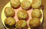 Chili-Muffins mit Eiern, Erbsen und Speck
