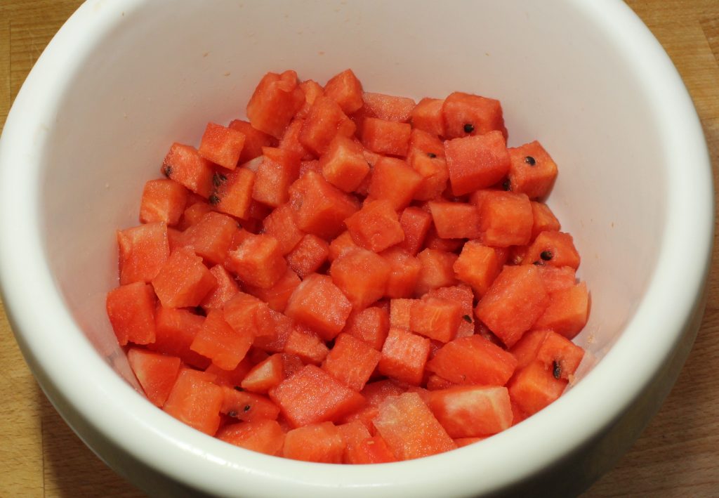 01_Wassermelonen Würfeln
